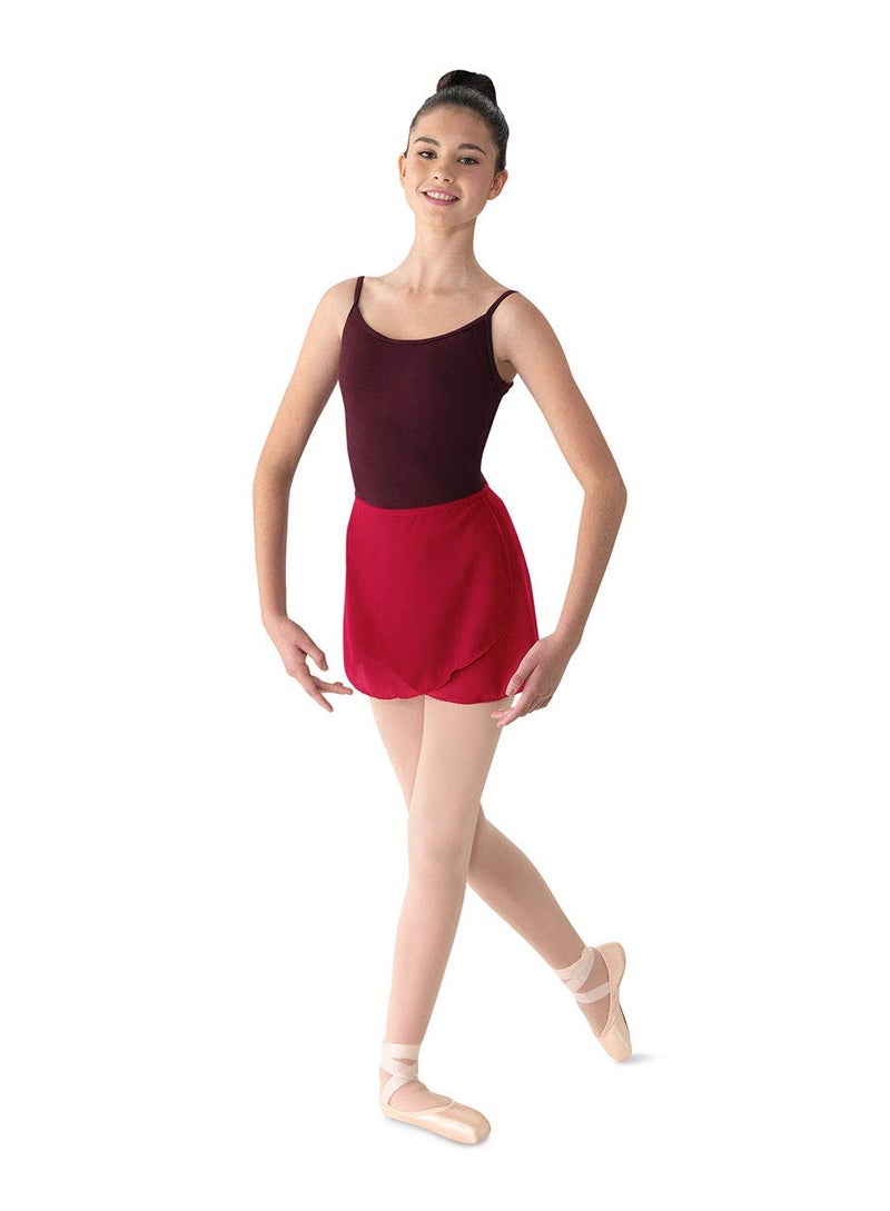 Mirella Women's Georgette Wrap Dance Skirt, Garnet, One Size - Image 1